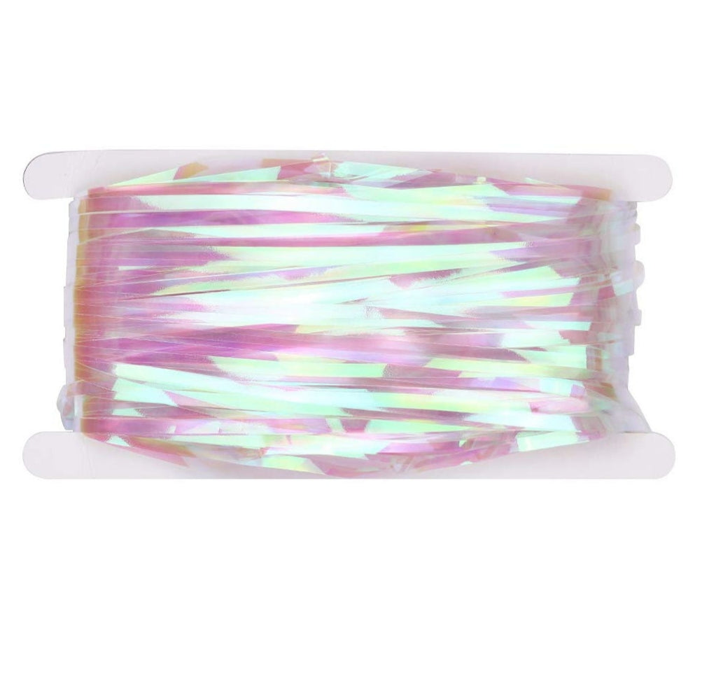 Pack of 2 Iridescent Shimmering Fringe Curtains Party Decorations Photo Wall Backdrop Door Window Self-adhesive Hanging Fringe Curtains
