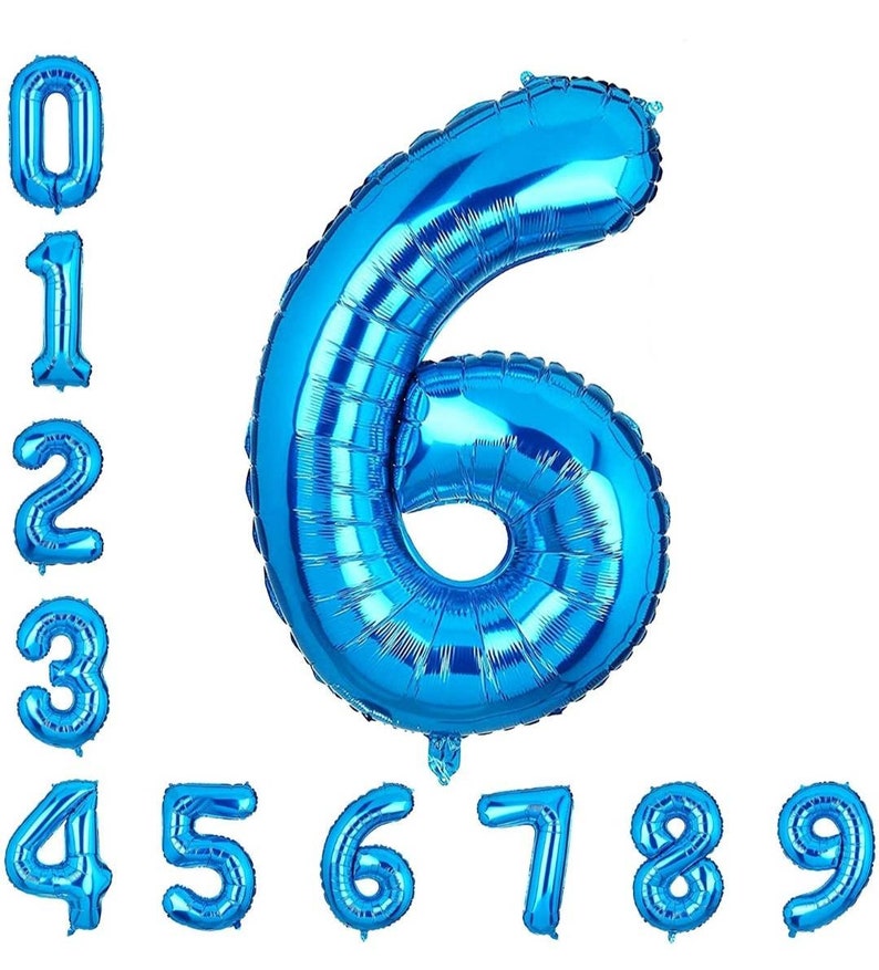 40 Inch BLUE Giant Number Mylar Foil Balloon for Birthday Anniversary Party Decoration