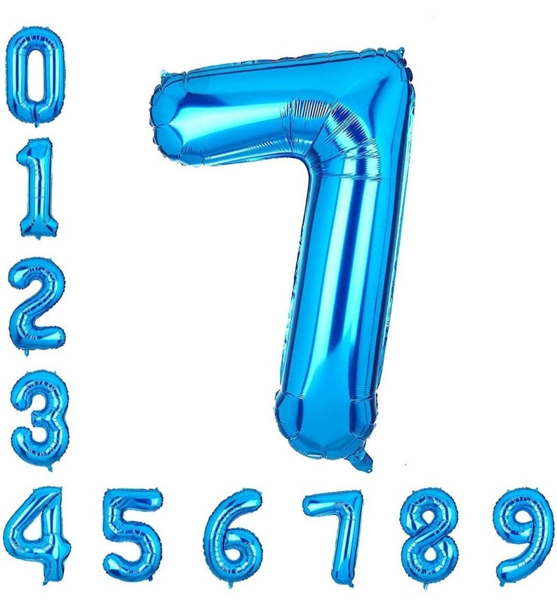 40 Inch BLUE Giant Number Mylar Foil Balloon for Birthday Anniversary Party Decoration
