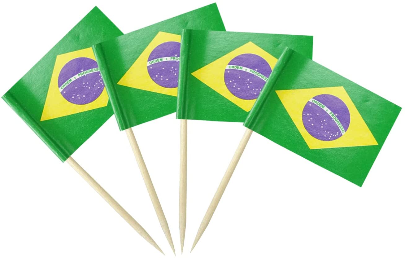 25 PCS Mini Flag Picks for Cupcakes DIY Projects Horderves Cocktails Toothpick Decoration