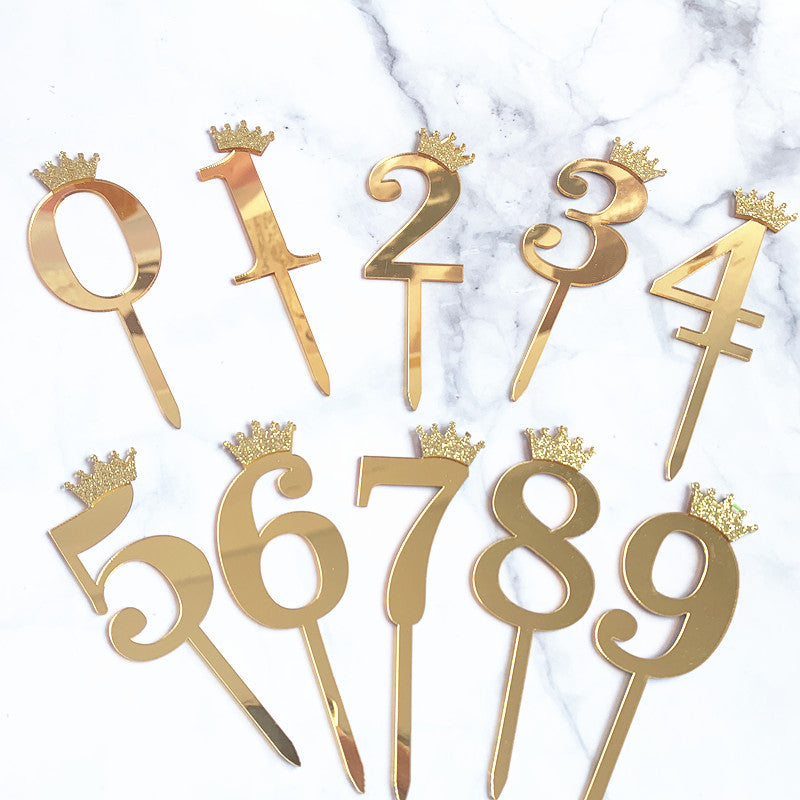 Gold and Silver Cupcake Toppers