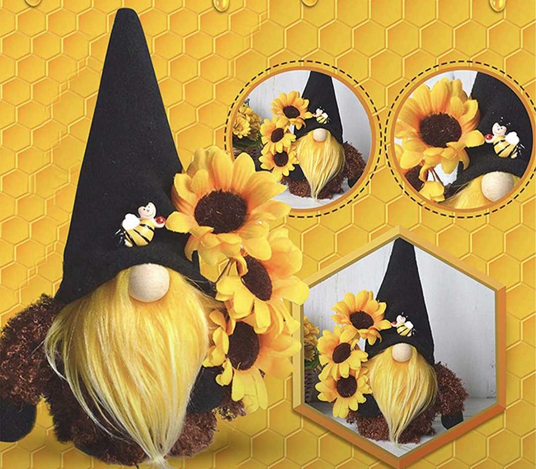 Gnome Plush Dolls Sunflower Spring Summer Gift Home Office Decoration