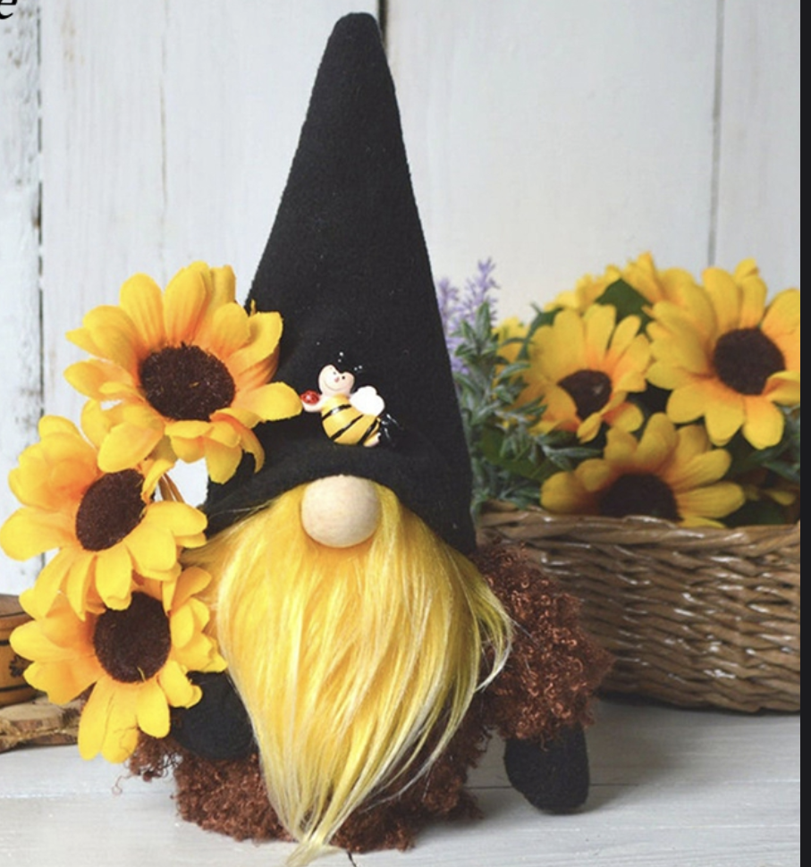 Gnome Plush Dolls Sunflower Spring Summer Gift Home Office Decoration