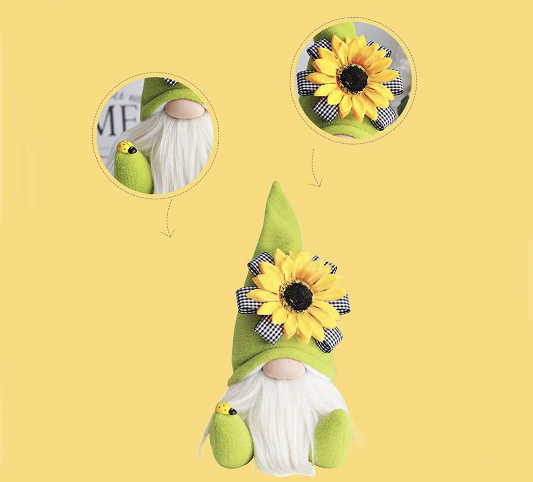 Gnome Plush Dolls Sunflower Spring Summer Gift Home Office Decoration
