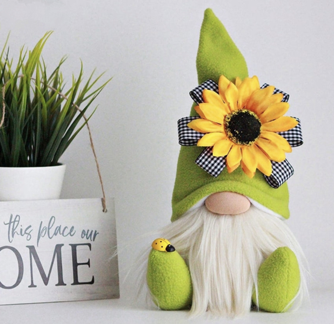 Gnome Plush Dolls Sunflower Spring Summer Gift Home Office Decoration