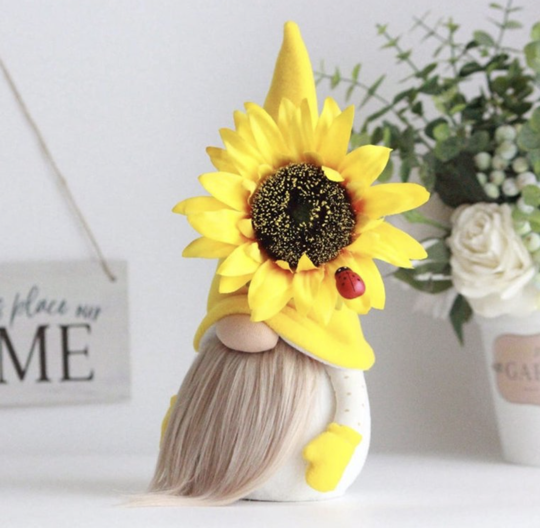 Gnome Plush Dolls Sunflower Spring Summer Gift Home Office Decoration
