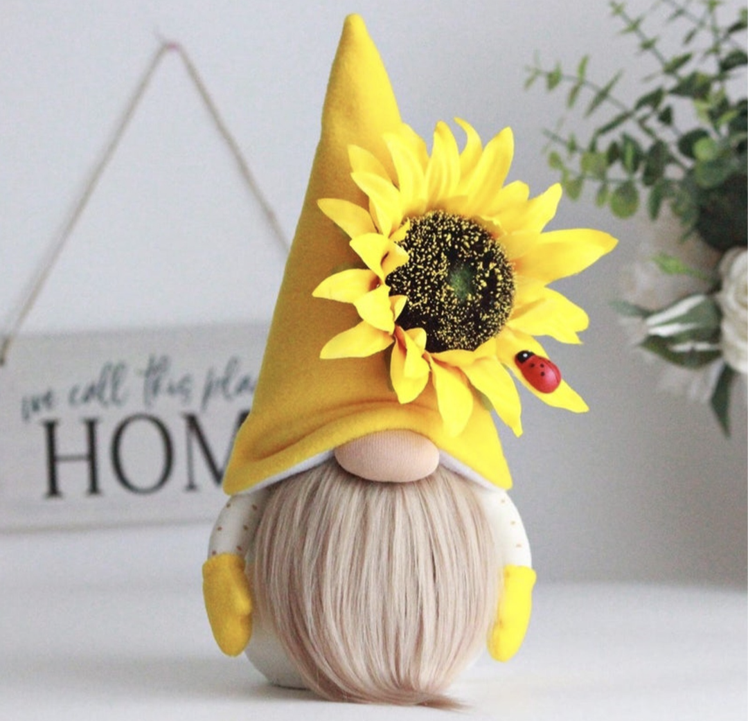 Gnome Plush Dolls Sunflower Spring Summer Gift Home Office Decoration
