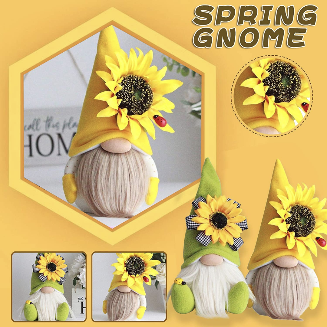 Gnome Plush Dolls Sunflower Spring Summer Gift Home Office Decoration