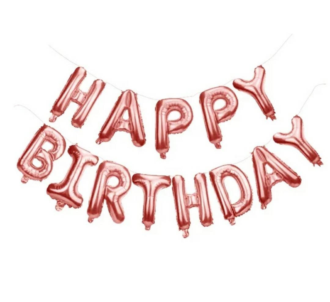 Happy Birthday 16" Foil Mylar Letter Balloons Hanging Garland Banner Party Decoration