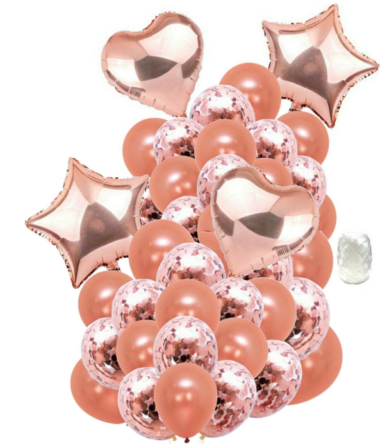 Rose Gold Balloon Bundle Foil Fringe Tassels and Hanging String for Birthday Anniversary Wedding Bridal Shower Party Decorations