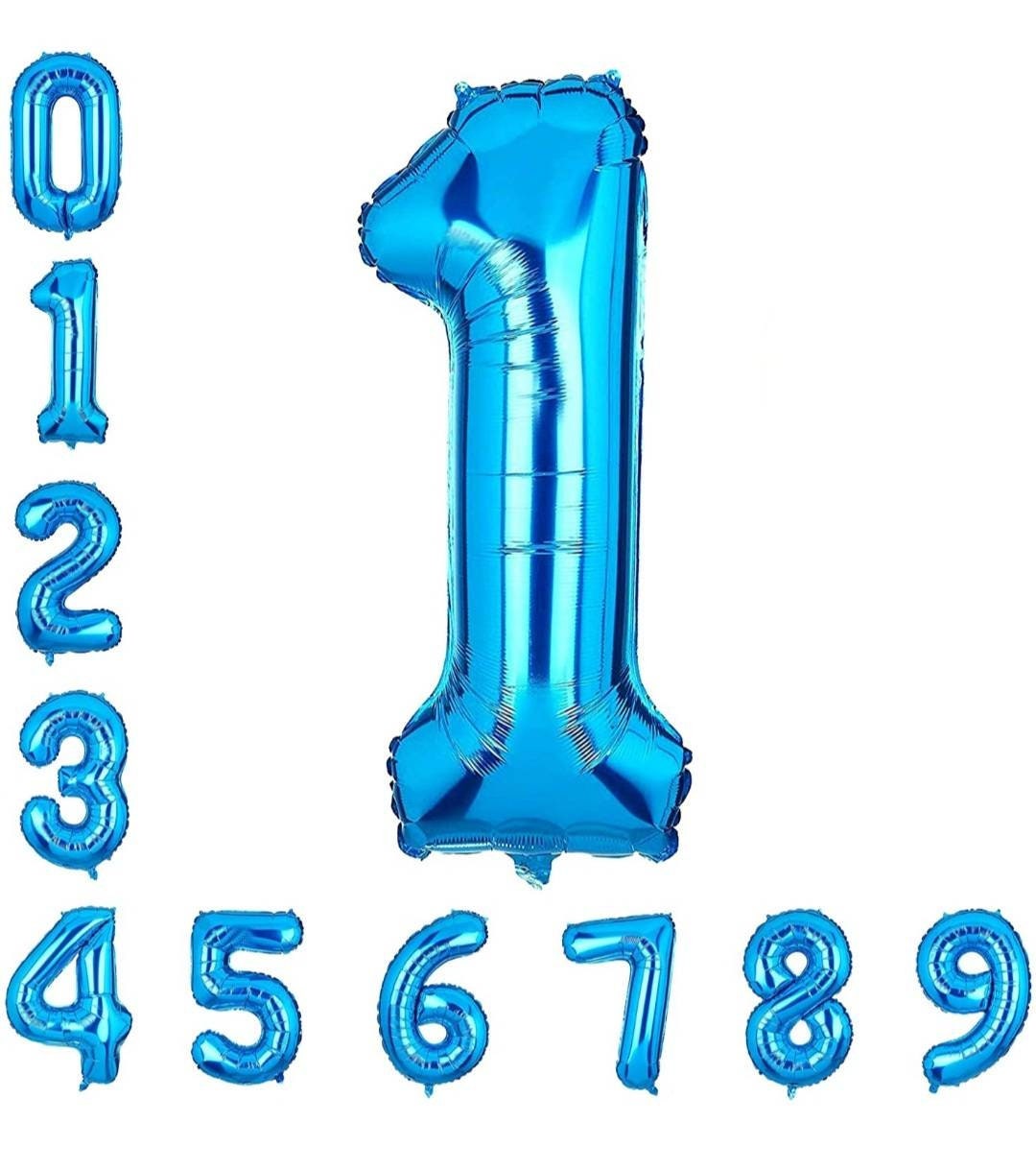 40 Inch BLUE Giant Number Mylar Foil Balloon for Birthday Anniversary Party Decoration