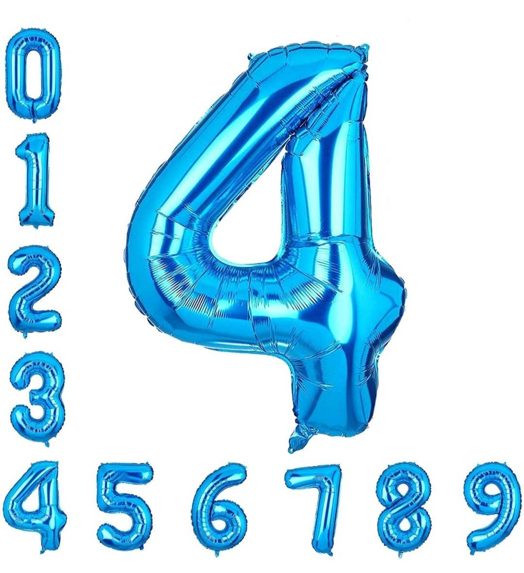 40 Inch BLUE Giant Number Mylar Foil Balloon for Birthday Anniversary Party Decoration