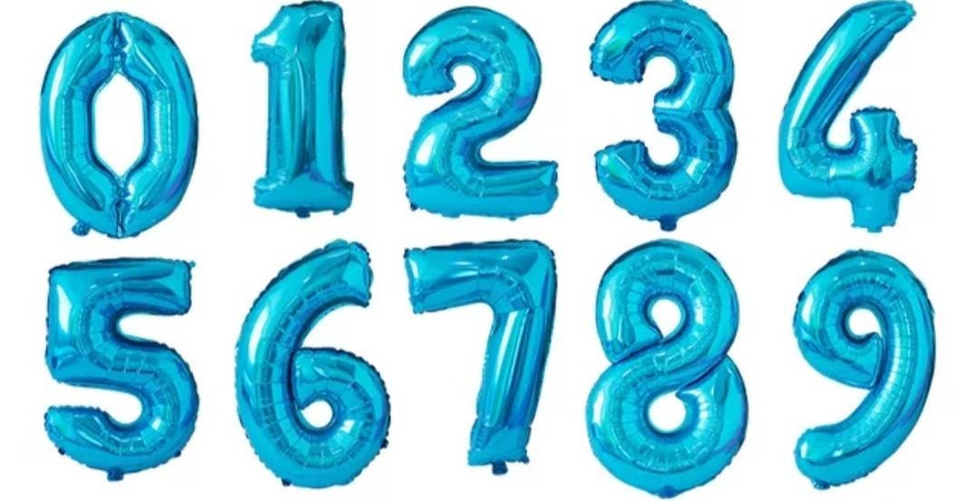 40 Inch BLUE Giant Number Mylar Foil Balloon for Birthday Anniversary Party Decoration