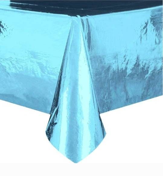 Metallic Foil Stain Resistant Fancy Shiny Table Cover for Table Decoration