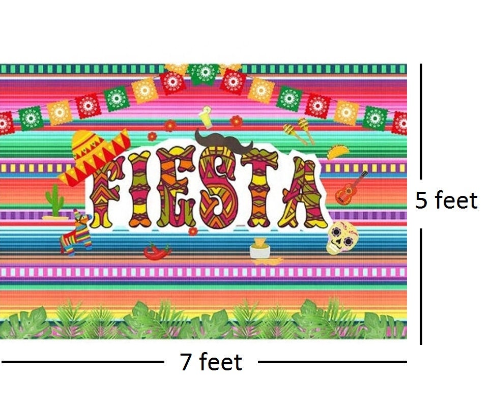 5' x 7' Fiesta Bright Multi Colors Backdrop Photo Booth Background Hanging Vinyl Backdrop