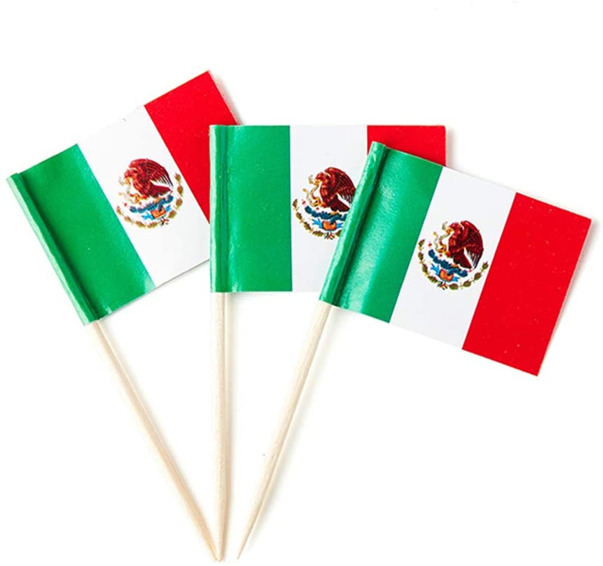 25 PCS Mini Flag Picks for Cupcakes DIY Projects Horderves Cocktails Toothpick Decoration