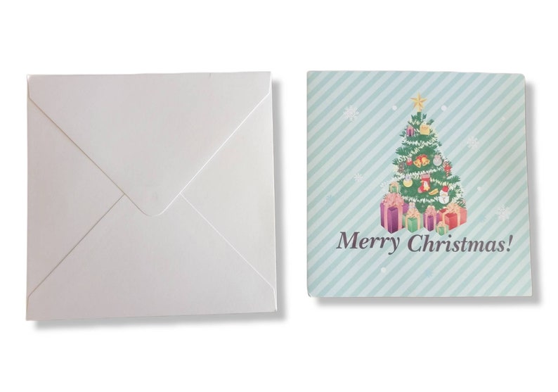 3D Pop-up Christmas 5" X 5" Greeting Card with Envelope