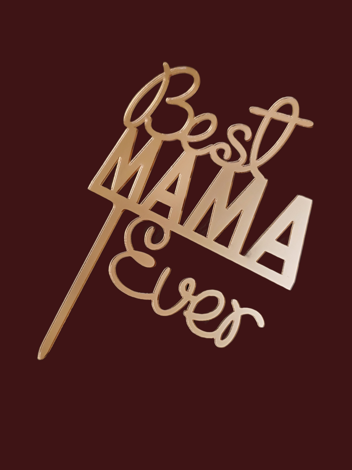Best Mom Mama Ever Acrylic Cake Toppers Mothers Day Happy Birthday Party Gift Decoration