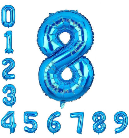 40 Inch BLUE Giant Number Mylar Foil Balloon for Birthday Anniversary Party Decoration