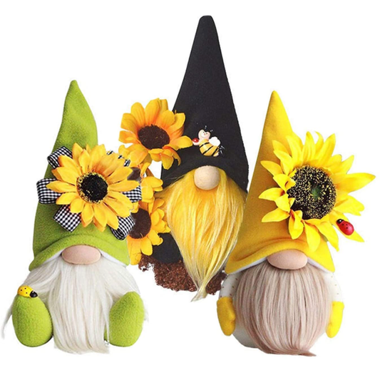 Gnome Plush Dolls Sunflower Spring Summer Gift Home Office Decoration