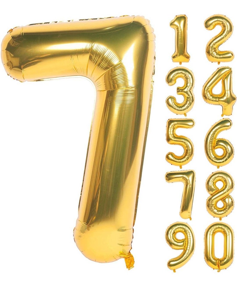 40 Inch GOLD Giant Number Mylar Foil Balloon for Birthday Anniversary Party Decoration