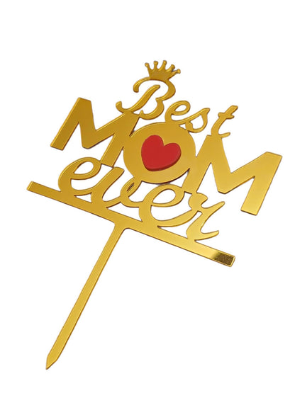 Best Mom Mama Ever Acrylic Cake Toppers Mothers Day Happy Birthday Party Gift Decoration