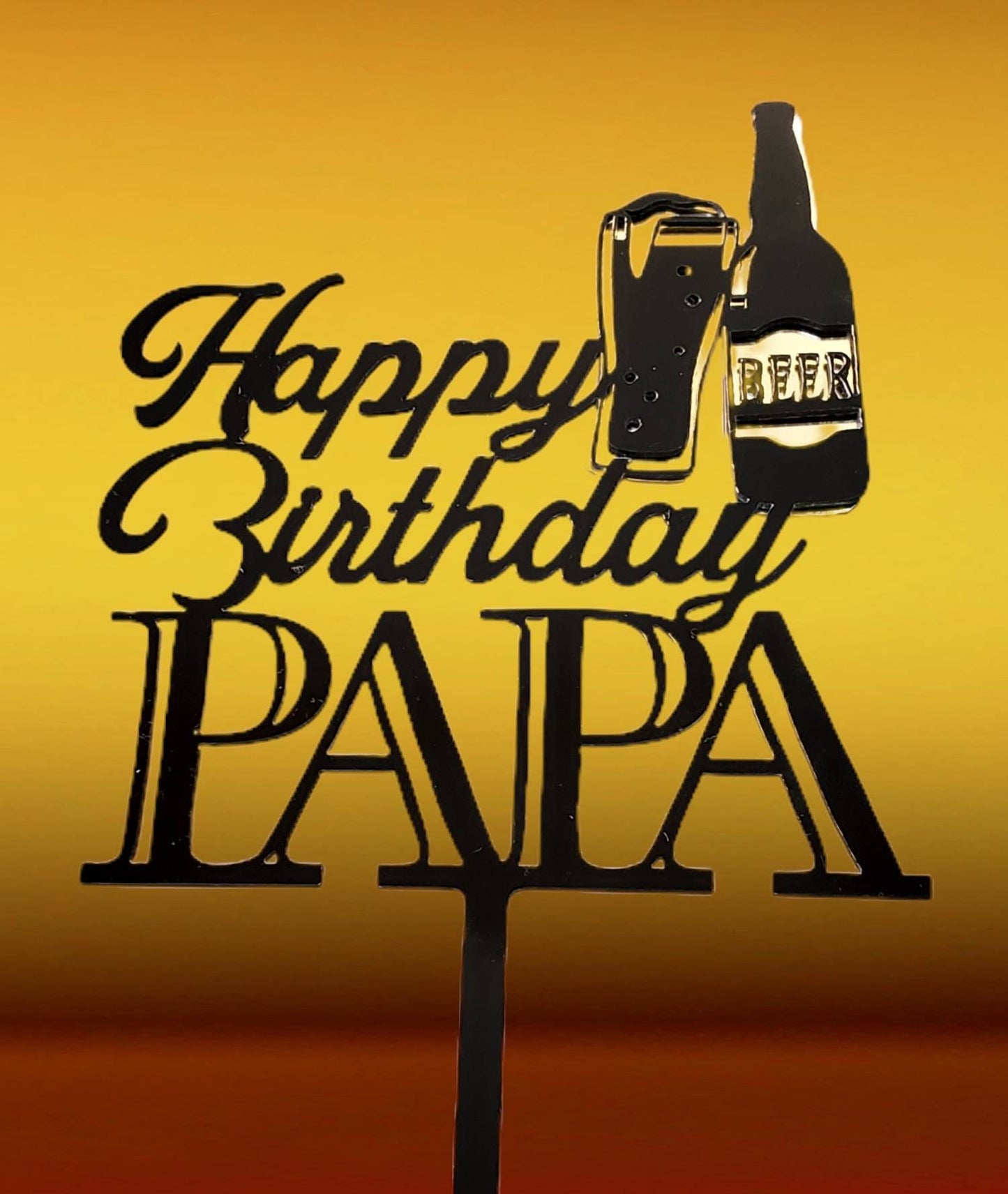 Acrylic Cupcake Picks Cake Toppers Dads Birthday Papa Grandpa Fathers Day