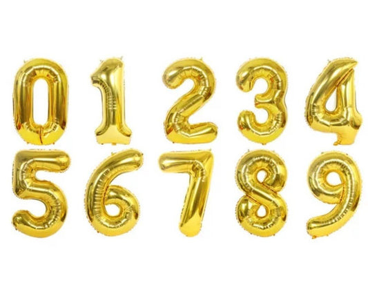 40 Inch GOLD Giant Number Mylar Foil Balloon for Birthday Anniversary Party Decoration