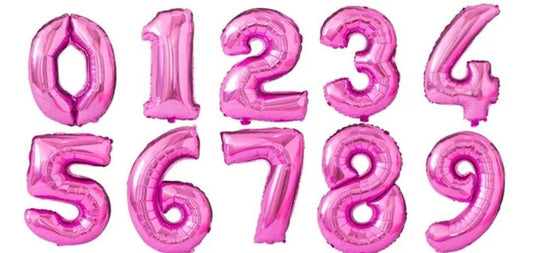 40 Inch Hot PINK Giant Number Mylar Foil Balloon for Birthday Anniversary Party Decoration