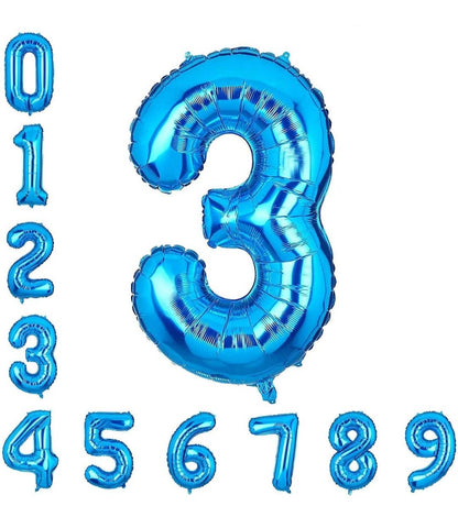40 Inch BLUE Giant Number Mylar Foil Balloon for Birthday Anniversary Party Decoration