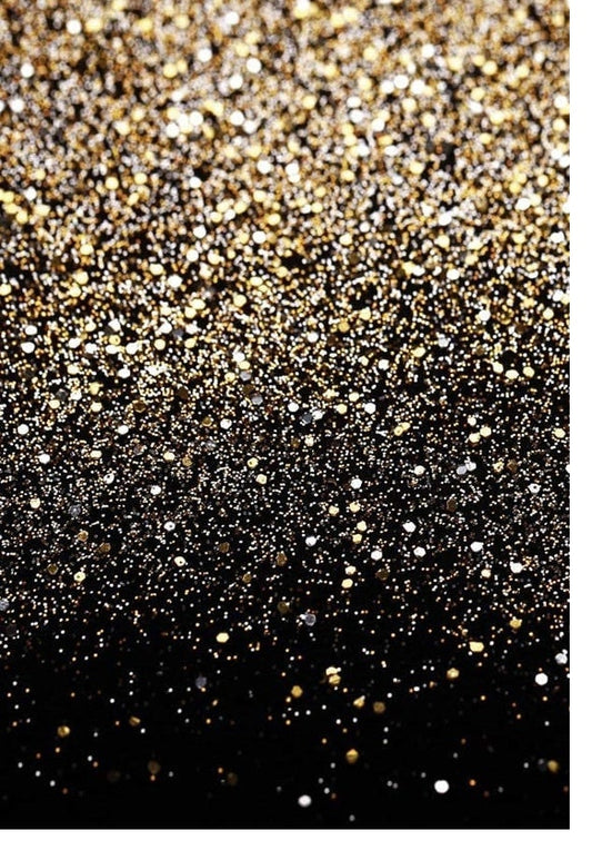 Black Gold Vinyl Backdrop Photo Booth Background Hanging 7 Ft Tall by 5 Ft Wide Backdrop
