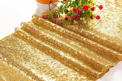 Sequin 12 x 108 inch Table Runner Glitter Sparkle Table Decoration for Birthdays Wedding Bridal Shower Baby Shower